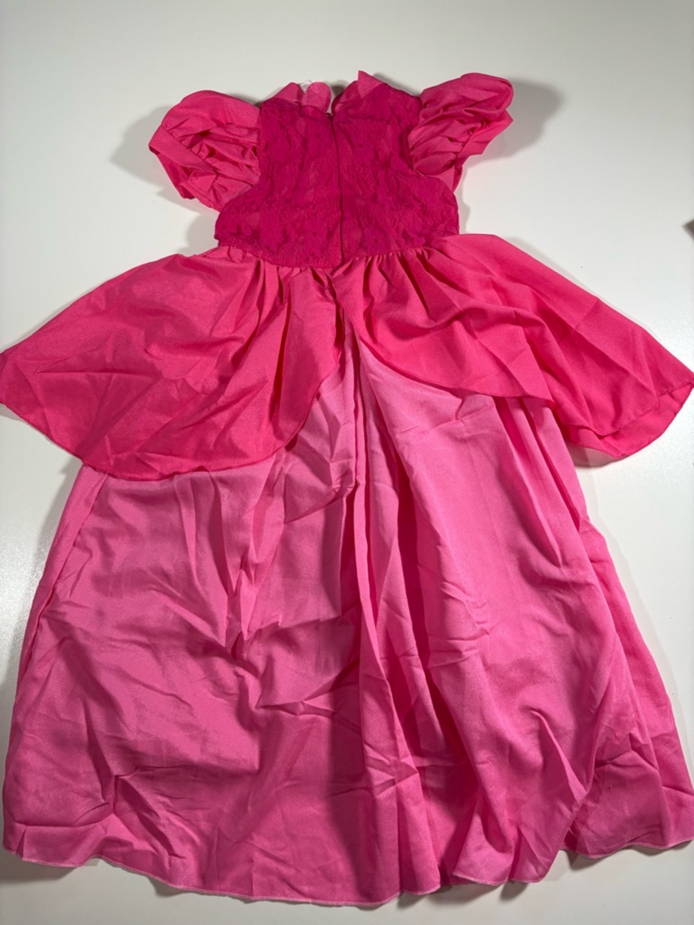 Princess Peach Costume Toddler 2T 3T Pink Dress Crown Mario Halloween - Picture 10 of 13
